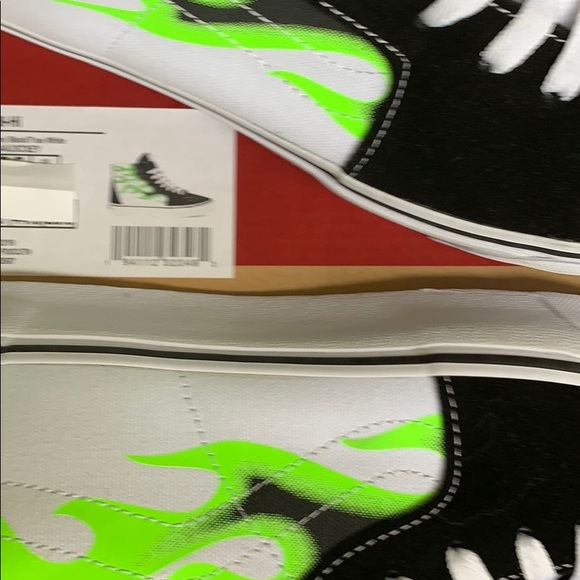 •VANS SK-8 HI FLAME black/true white Mens - Picture 9 of 16